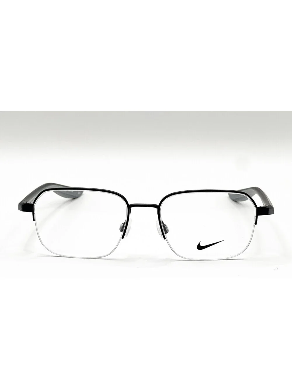 Nike 8152 002 Satin Black Semi Rimless Authentic Eyeglass Frames 52-17-140